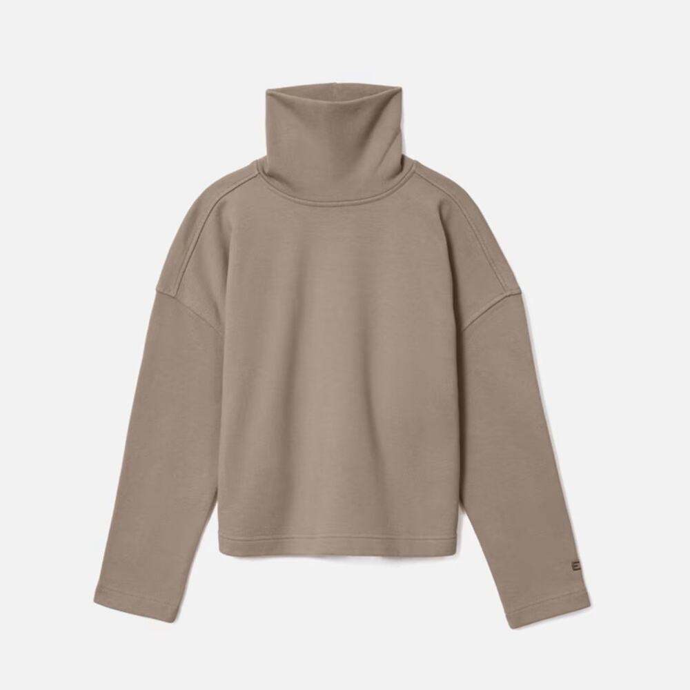 Everlane The Turtleneck Sweatshirt Cream Color Size is Small
